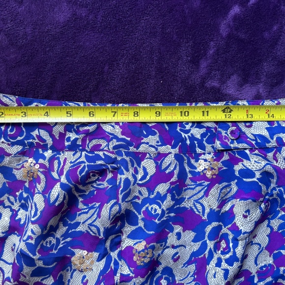 Anthropologie Silk and Sequin Pencil Skirt - Picture 7 of 8